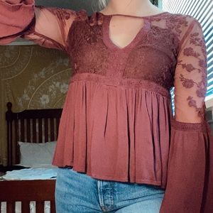 American Eagle Lace Long-Sleeve